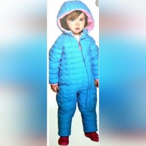 Snozu snowsuit Blue Pink ombre quilted jacket coat